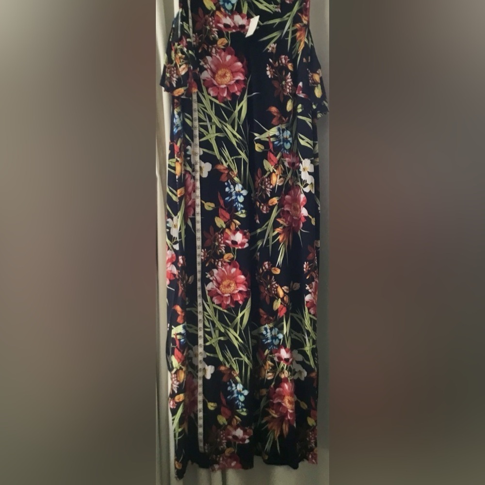 NWT Connected Apparel Plus Women’s Floral Print Polyester Maxi Dress; Size 24W - Picture 3 of 9